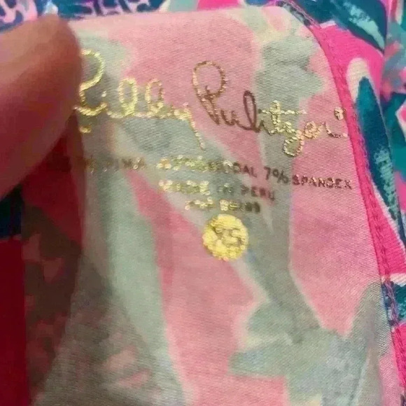 Lily Pulitzer Women’s Tank. XS. Blue and pink elephant print. - Picture 5 of 7